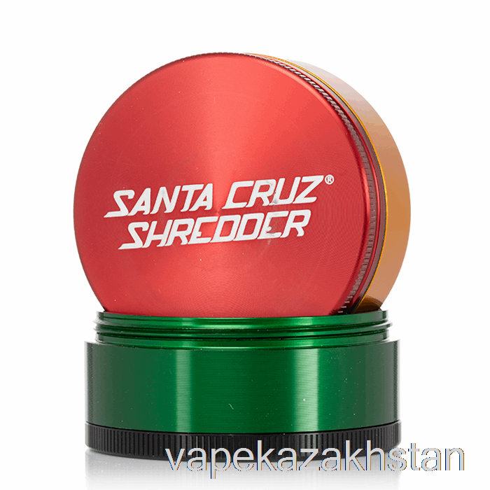 Vape Disposable Santa Cruz Shredder 2.75inch Large 4-Piece Grinder Rasta (70mm)